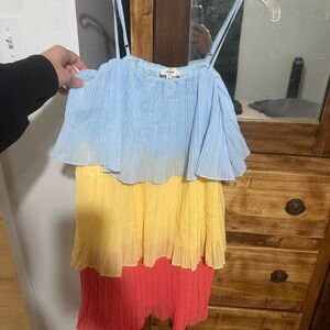 Entro Colorblock Pleated Dress – Size Small